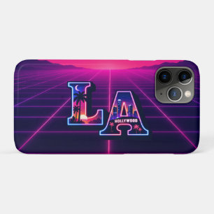 80s California stijl Neon LA typografie kunst Case-Mate iPhone Case