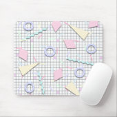 80s Candy Pastel Geo Print Muismat (Met muis)