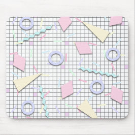 80s Candy Pastel Geo Print Muismat