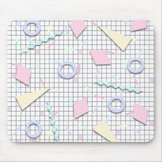 80s Candy Pastel Geo Print Muismat