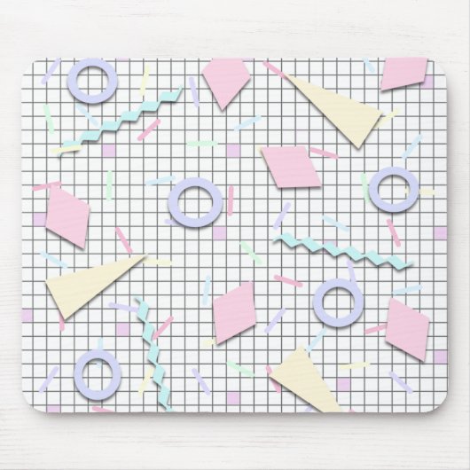 80s Candy Pastel Geo Print Muismat (Voorkant)