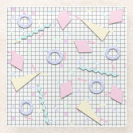80s Candy Pastel Geo Print Onderzetters