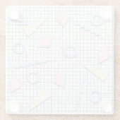 80s Candy Pastel Geo Print Onderzetters (Achterkant)