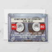 80s Cassette Mixtape 1980's Birthday Party Kaart (Voorkant)
