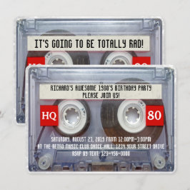 80s Cassette Mixtape 1980's Birthday Party Kaart