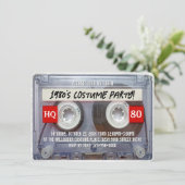 80s Cassette Mixtape 1980s Halloween Costume Party Kaart (Staand voorkant)