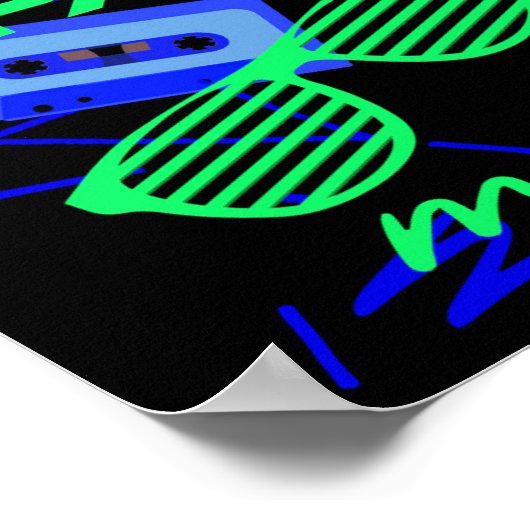 80s Cassettebandje Partij Poster (Hoek)