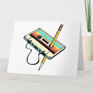 80s Cassettebandje Potlood 1980s Retro Drow Kaart