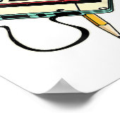 80s Cassettebandje Potlood 1980s Retro Drow Poster (Hoek)