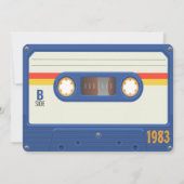 80's Cassettebandje Verjaardagsfeestje, aangepaste Kaart (Achterkant)