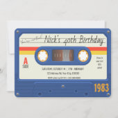 80's Cassettebandje Verjaardagsfeestje, aangepaste Kaart (Voorkant)