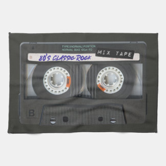 80s Cassettebandje Zwart Vintage Mix Tape Theedoek