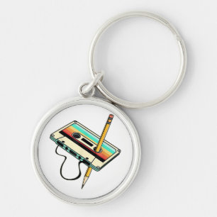 80s Cassettereband Potlood 1980s Retro Vintage Wor Sleutelhanger