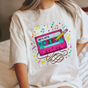 80S Cassetterecorderband Retro Muziek Tri-Blend Shirt