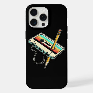 80s Cassetteregel Potlood 1980s Retro Vintage Worp iPhone 15 Pro Max Case
