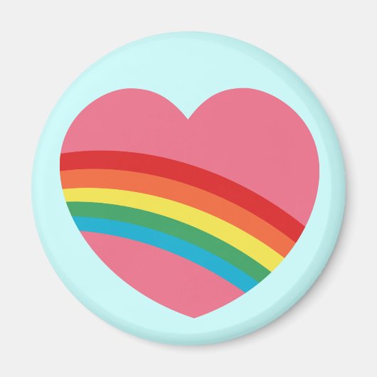 80s Chunky Rainbow Heart Magnet (Voorkant)