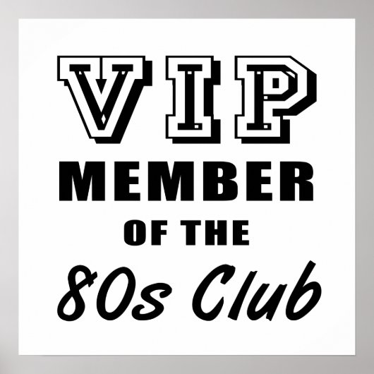 80's Club Birthday Poster (Voorkant)