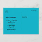 80's Club Verjaardagsfeest Uitnodiging Briefkaart (Achterkant)