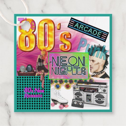 80s Collage Bedankjes Labels (Voorkant)