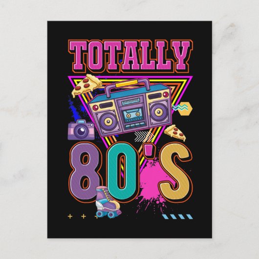 80s Costume Party Retro Disco Colorful 1980s Briefkaart (Voorkant)