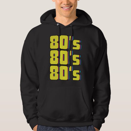 80s Costume Theme Party 80s Retro Hoodie (Voorkant)