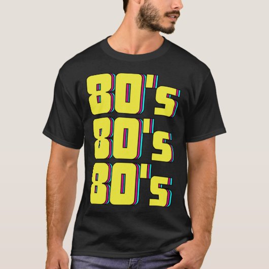 80s Costume Theme Party 80s Retro T-shirt (Voorkant)