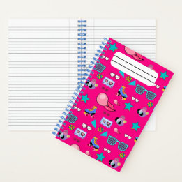 80s Costume Vibrant pink Retro culture pop Notitieboek