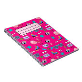 80s Costume Vibrant pink Retro culture pop Notitieboek (Rechterzijde)