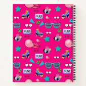 80s Costume Vibrant pink Retro culture pop Notitieboek (Achterkant)