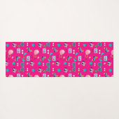 80s Costume Vibrant pink Retro culture pop Yogamat (Achterkant (horizontaal))