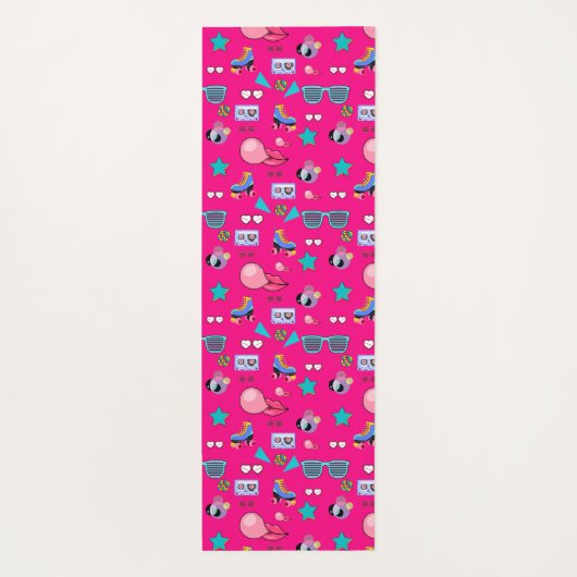 80s Costume Vibrant pink Retro culture pop Yogamat (Achterkant)