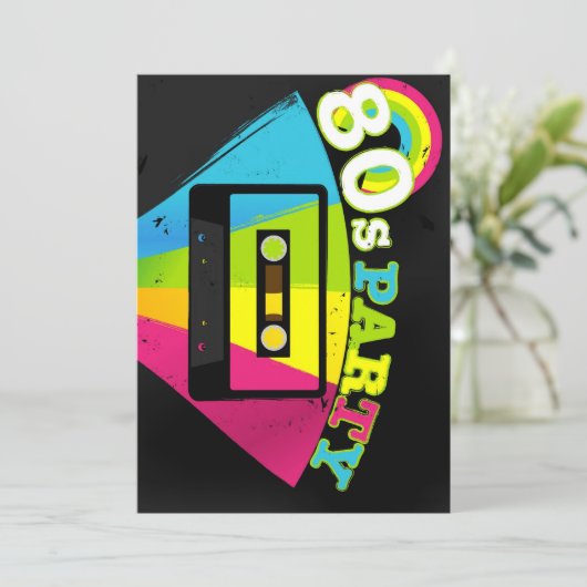 80s de Achtergrond van de Partij Kaart (Staand voorkant)