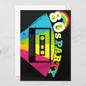 80s de Achtergrond van de Partij Kaart (Voorkant / Achterkant)