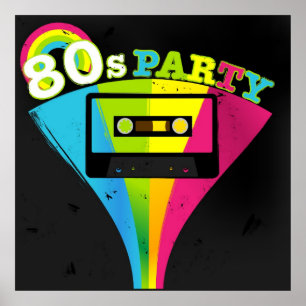 80s de Achtergrond van de Partij Poster