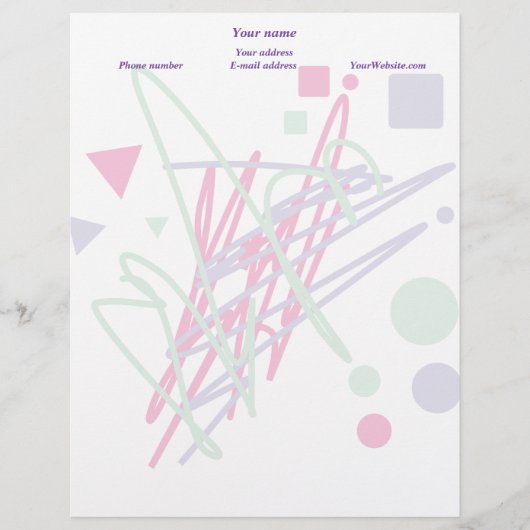 80s design tachtig splash medley art briefhoofd sjabloon (Voorkant)