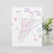 80s design tachtig splash medley art briefhoofd sjabloon (Staand voorkant)