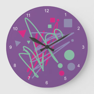 80s design tachtig  splash medley art grote klok