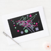 80s design tachtig  splash medley art rechthoekige sticker (Envelop)