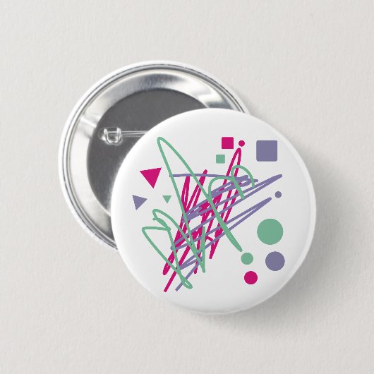 80s design tachtig  splash medley art ronde button 5,7 cm (Voorkant /achterkant)