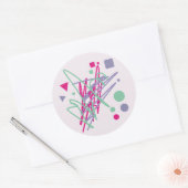 80s design tachtig  splash medley art ronde sticker (Envelop)