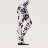 80s Disco Retro roze vinylrecords Leggings (Rechts)