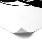 80's draagbare Cassette speler, Walkman. Poster (Hoek)