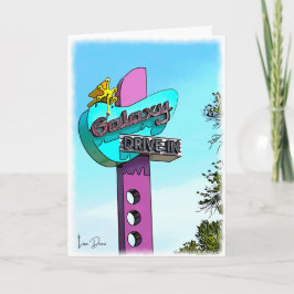 80s Drive-In Nostalgia Wenskaart – Leuke retro Bedankkaart