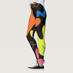 80s druipend slijm kostuum Halloween-klodders Leggings