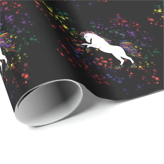 80s eenhoorn cadeaupapier (Rol Hoek)