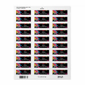 80's Eighties Feest Retro Adreslabels Sticker (Full Sheet)