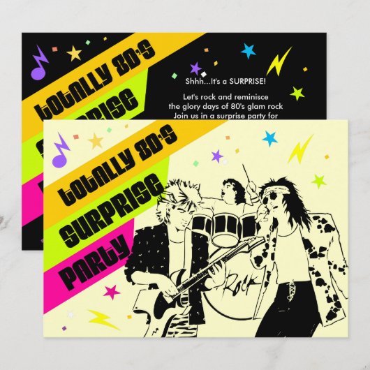 80's Enterprise Party Kaart (Voorkant / Achterkant)