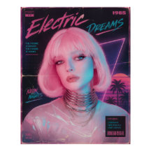 80s esthetiek Synthwave Roze