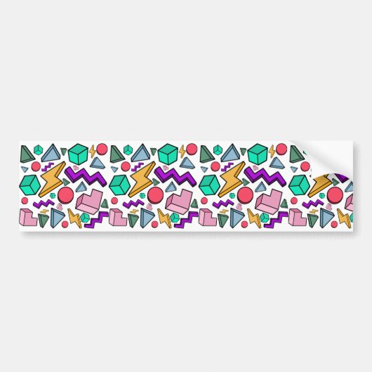 80s esthetiek vintage retro bumpersticker (Voorkant)