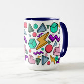 80s Esthetiek Vintage Retro Mok (Voorkant rechts)